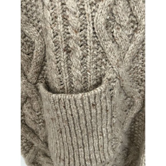 Soft Surroundings Cable Knit Boyfriend Sweater Women’s Sz M Petite Wool Cashmere - Picture 3 of 7